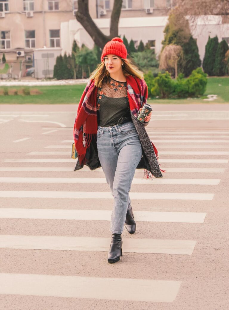 Woman on Pedestrian Crossing